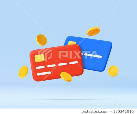 3d Digital Credit Card Payment and Money Transaction 130341016