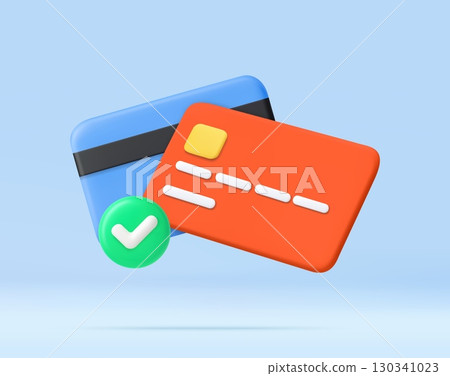 3d Credit Card Approval and Secure Payment. 130341023
