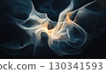Surreal strange abstract shapes twist and glow softly on dark minimalistic background 130341593