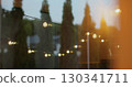Decorative lights in the backyard of the house. Garden decoration. Party camping. 130341711