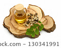 Natural Moringa Oil Display on white 130341991