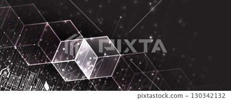 Abstract circuit technology concept background with particles Abstract circuit technology concept background with particles 130342132