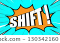 White Shift Text on Blue Background with Triangular Cracks. Motion Design Concept. 130342160