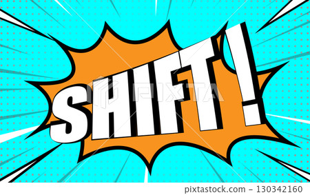 White Shift Text on Blue Background with Triangular Cracks. Motion Design Concept. 130342160