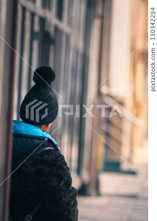 Man walking on the street 130342284