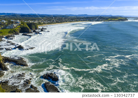 The coastline along the Illawarra coastal suburb of Kiama Downs 130342737