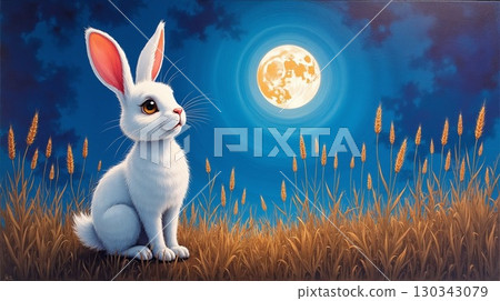 Full Moon and Rabbit 130343079
