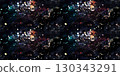 A fantastical starry sky and light pattern background shining in seven colors 130343291