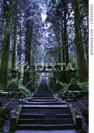 充滿神秘氣氛的上色見熊野座神社(熊本縣高森町) 充滿神秘氣氛的上色見熊野座神社(熊本縣高森町) 130343403