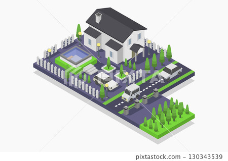 Isometric house Isometric house 130343539