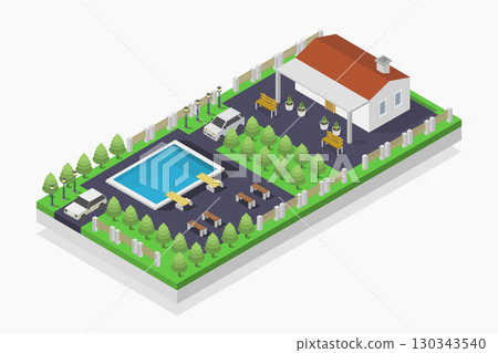 Isometric house 130343540