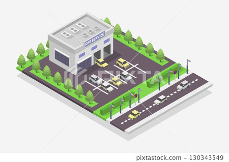 Isometric car service Isometric car service 130343549