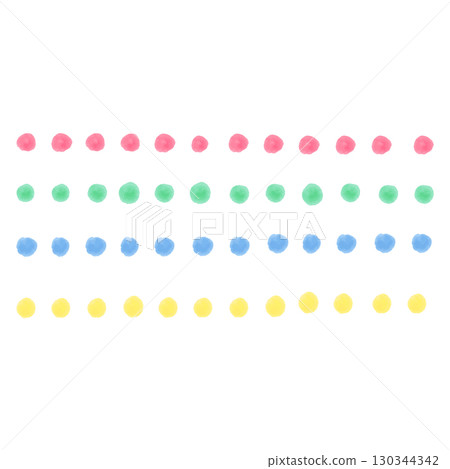 Colorful watercolor polka dot line set Colorful watercolor polka dot line set 130344342