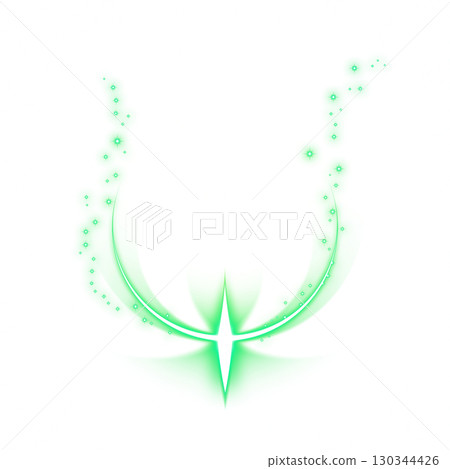 Abstract light and star green symbol transparent background 130344426