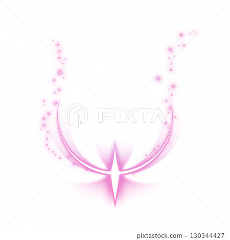 Abstract light and star pink symbol transparent background 130344427