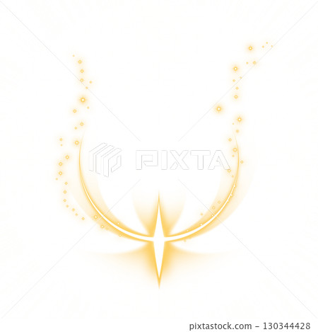 Abstract light and star orange symbol transparent background 130344428