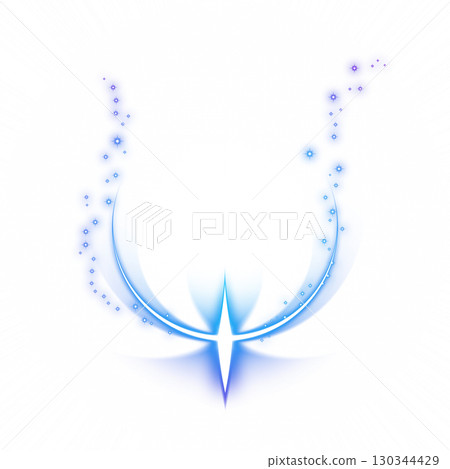 Abstract light and star blue symbol transparent background 130344429