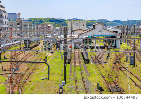 Electric storage tracks at JR Kisarazu Station, Kisarazu City, Chiba Prefecture Electric storage tracks at JR Kisarazu Station, Kisarazu City, Chiba Prefecture 130344498