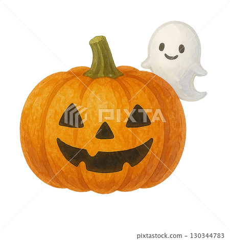 鬼魂和南瓜燈插圖 130344783