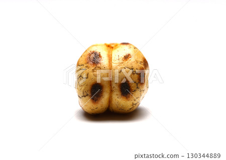 turkish leblebi, famous nut, yellow roasted chickpea, isolated on white background, roasted chickpeas turkish leblebi, famous nut, yellow roasted chickpea, isolated on white background, roasted chickpeas 130344889