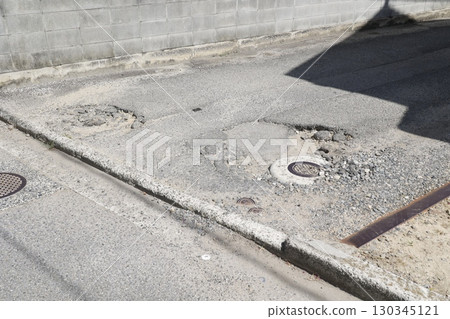 路面崎嶇不平,坑洞不平。道路維護不善。 路面崎嶇不平,坑洞不平。道路維護不善。 130345121