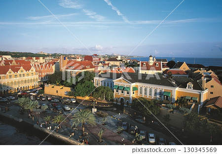 Colorful coastal architecture. High quality photo Colorful coastal architecture. High quality photo 130345569