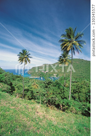 Boats turquoise bay. High quality photo 130345577