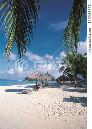 Tropical beach paradise. High quality photo 130345578