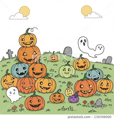 Halloween pumpkin ghost and ghost 130346000