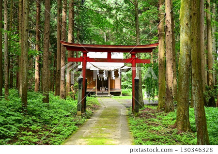 湧水豐富的花卷禦球利神社 130346328