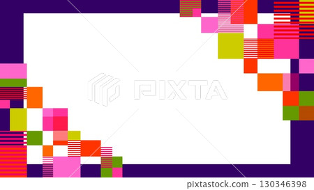 幾何圖案框架空白矩形邊框 幾何圖案框架空白矩形邊框 130346398