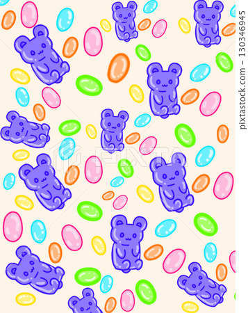 Gummy colorful background material Gummy colorful background material 130346945