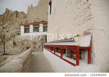 Shey Palace in Ladakh region, India. The palace, south of Leh, mostly in ruins now, was built in 1655 and was the summer retreat of the kings of Ladakh. Shey Palace in Ladakh region, India. The palace, south of Leh, mostly in ruins now, was built in 1655 and was the summer retreat of the kings of Ladakh. 130346949