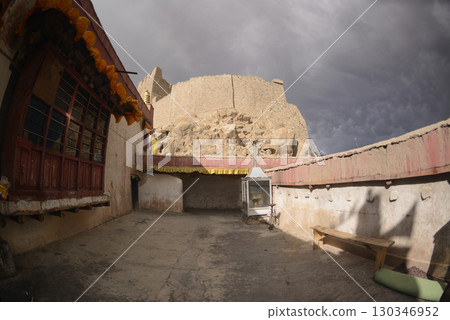 Shey Palace in Ladakh region, India. The palace, south of Leh, mostly in ruins now, was built in 1655 and was the summer retreat of the kings of Ladakh. Shey Palace in Ladakh region, India. The palace, south of Leh, mostly in ruins now, was built in 1655 and was the summer retreat of the kings of Ladakh. 130346952