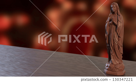 The Virgin Mary for religion or Holiday concept 3d Rendering. The Virgin Mary for religion or Holiday concept 3d Rendering. 130347221