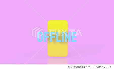 The Offline for Technology or communication concept 3d Rendering. 130347223