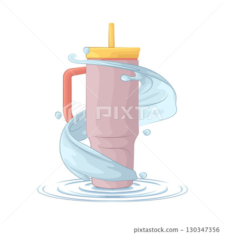 Illustration of Water Bottle 130347356