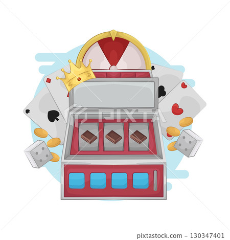 Illustration of Slot Machine 130347401