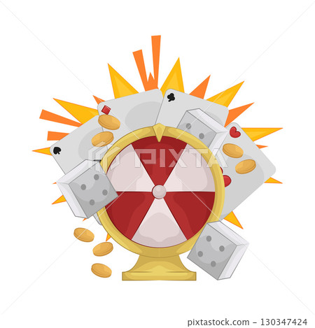 Illustration of Slot Machine 130347424