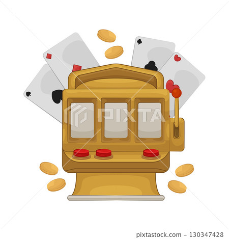 Illustration of Slot Machine 130347428