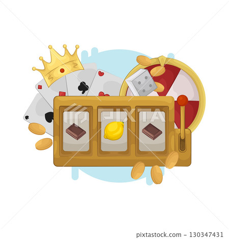 Illustration of Slot Machine 130347431