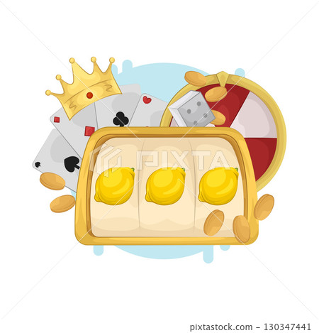 Illustration of Slot Machine Illustration of Slot Machine 130347441