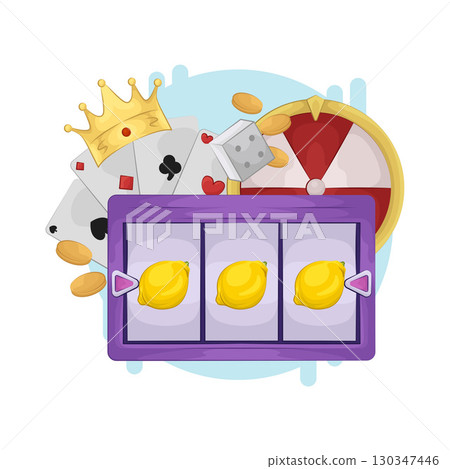 Illustration of Slot Machine 130347446