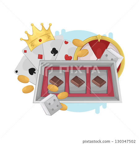 Illustration of Slot Machine Illustration of Slot Machine 130347502