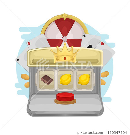 Illustration of Slot Machine Illustration of Slot Machine 130347504