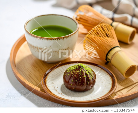 Enjoy a rich time with matcha and Japanese sweets 130347574
