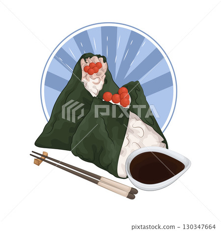 Illustration of Salmon Roe Onigiri 130347664