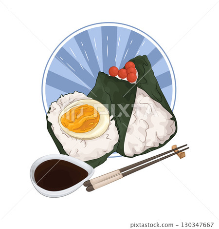 Illustration of Onigiri Illustration of Onigiri 130347667
