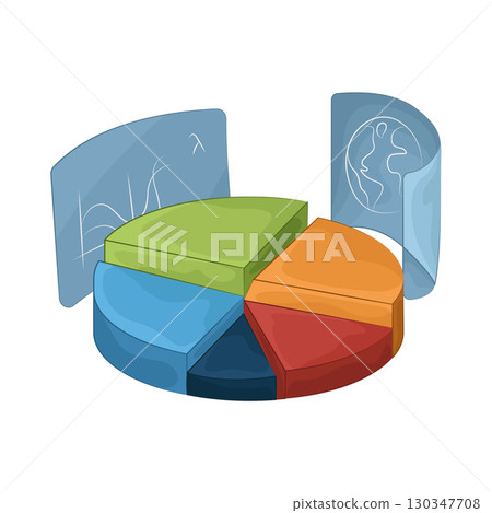 Illustration of Pie Chart Illustration of Pie Chart 130347708