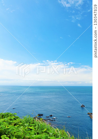 秋田縣 藍天碧海的日本海 秋田縣 藍天碧海的日本海 130347819